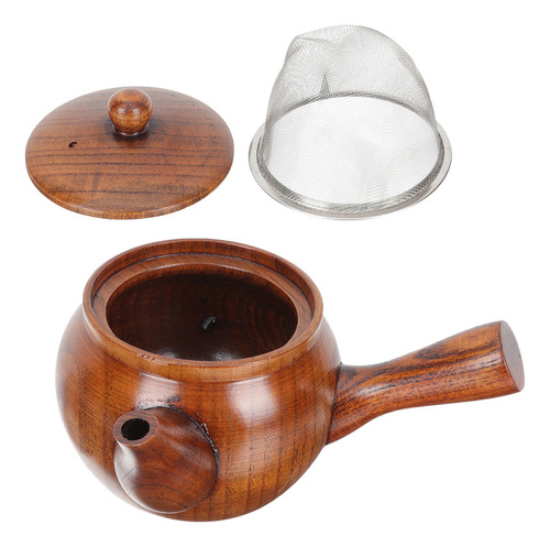 Inicio Tetera De Madera Con Colador, Tetera De Hojas Sueltas
