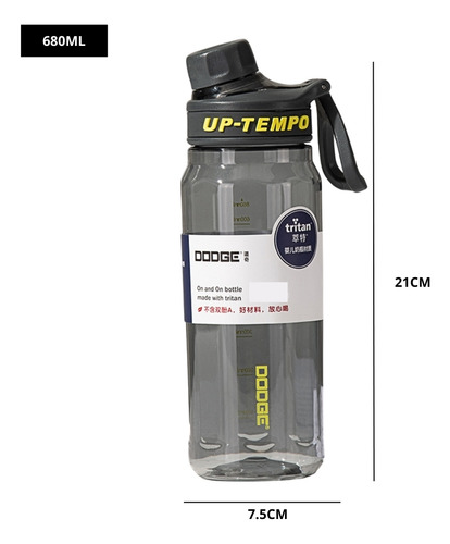 Garrafa Academia 680ml Para Esportes Bpa Free Tritan Resistente Hidratação Fitness Gym Leve Cor Verde