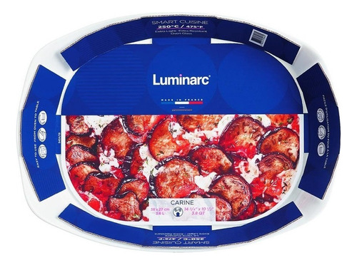 Refratário Retangular de Vidro Opalino Luminarc Smart Cuisine 37x28cm Branco - Lyor