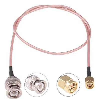 Pack De 2 Adaptadores Sma Macho A Bnc Macho Rg316 50 Cm
