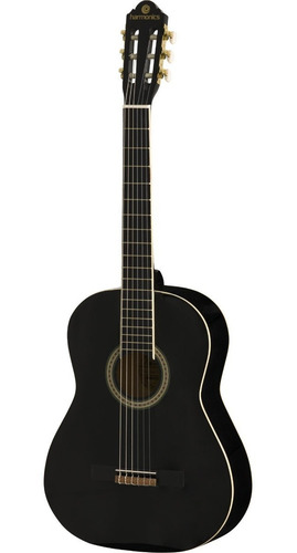 Imagem 1 de 5 de Violão Clássico Nylon Gna-111 Preto Harmonics - Frete Gratis