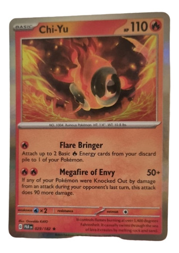 Chi-yu Holo Rare Pokémon Tcg Original+10 Cartas