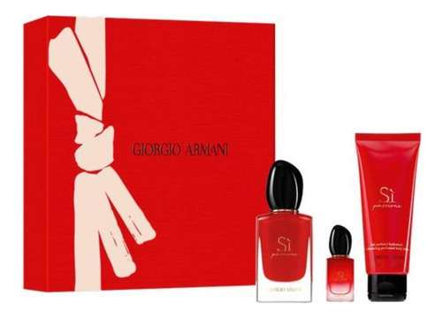 Set Si Passione Edp 50 Ml + Edp 7 Ml +body Lotion 5 Ml