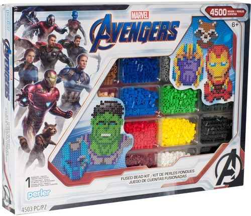 Perler Perlitos Marvel Avengers Kit De Cuentas De Patron Y F