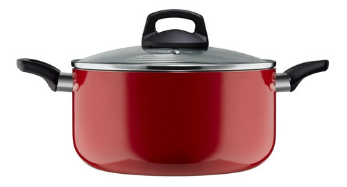 Imagen 2 de 10 de Batería De Cocina 7 Pzs Element Rosso Antiadherente Ilko