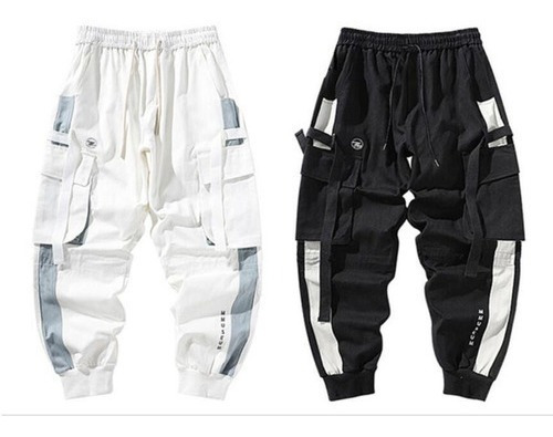 Bolsillos Hombre Jogger Hip Hop Cargo Pantalones