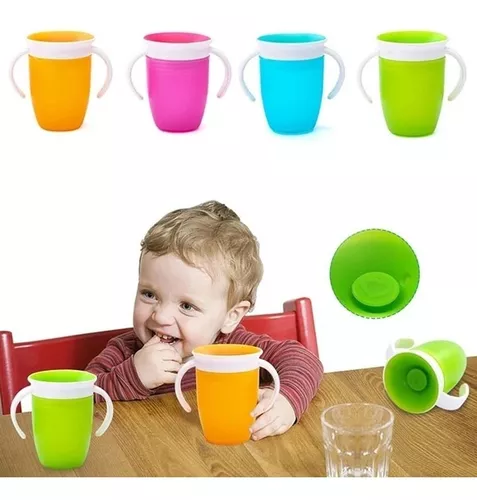 Vaso Antiderrame Bebe 360° Vaso Con Agarradera