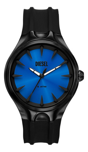 Reloj Hombre Diesel Streamline De Silicona3 Correa Negro