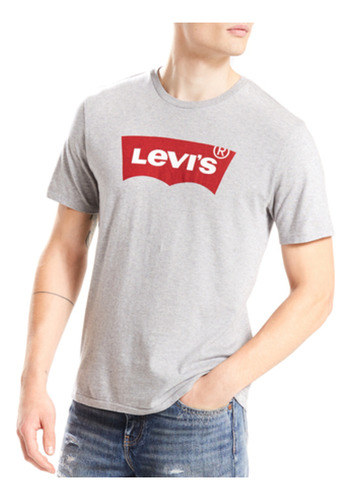 Polo Hombre Lisa Logo Gris Levis 17783-0138