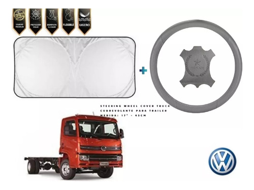 2x Volante Trailer Gris + Cubresol   Vw Delivery 6.160 2022