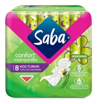 Comprar Toallas Femeninas Saba Confort Manzanilla Nocturna con Alas 8 Toallas