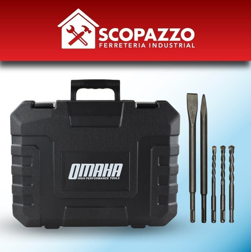 Imagen 5 de 10 de Rotomartillo Omaha Sds Plus 1800 W 7 J + 10 Mechas Stanley