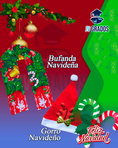 Paquetes De Bufanda Y Gorrito Navideño