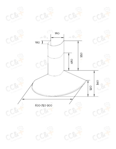Imagen 4 de 8 de Campana De Cocina Maraldi Circular 60cm Inox Vacia Cuotas