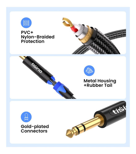 Cable Trs De Pulgada Tisino, Trs De Cuartos De Pulgada A Trs