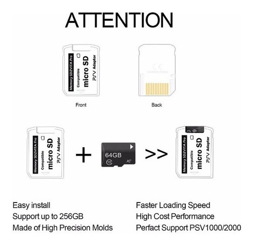 Adaptador De Memoria Micro Sd Sd2vita Para Psvita