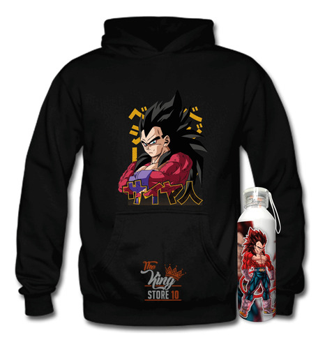 Poleron + Botella, Vegeta Super Saiyan 4, Dragon Ball Gt, Anime, Xxxl