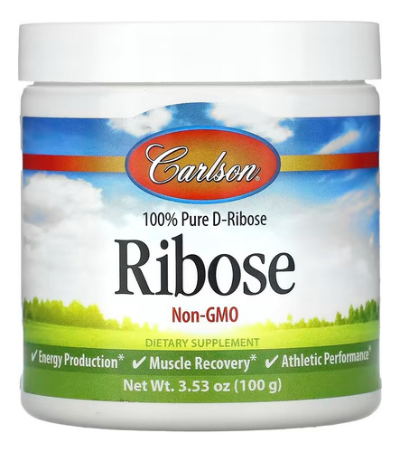 Carlson Labs Ribosa Ribose 100% Pura En Polvo 100 Gr Sabor Sin Sabor