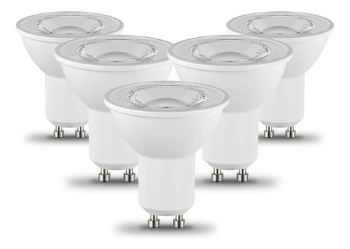 Lampara Led Rosca Gu10 7w Dicroica Dimer Fria Calida Pack X5 Color de la luz Blanco cálido