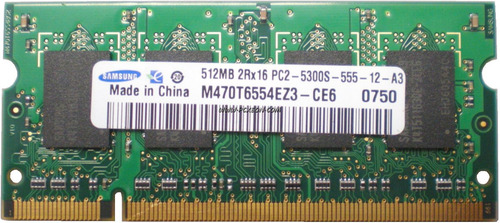 Imagen 4 de 4 de Memoria Ram Samsung Ddr2 512mb Pc2-5300 Compatible 667/533mh