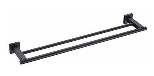  E Black Double   Towel Bar 24inch Sus 304 Stainless St...