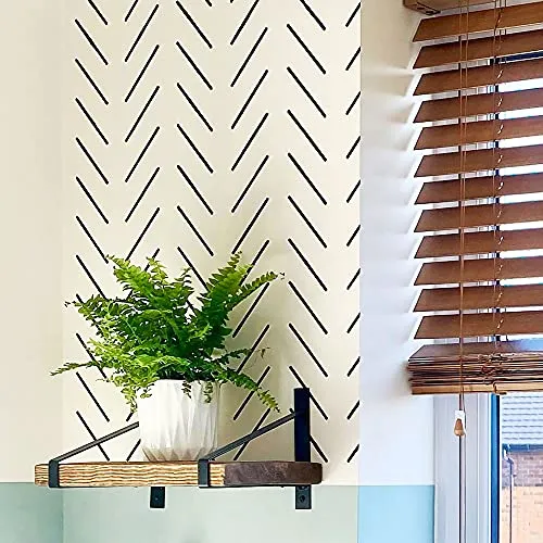 Plantilla De Pared Stencilit Herringbone Simple Duo Para Pin