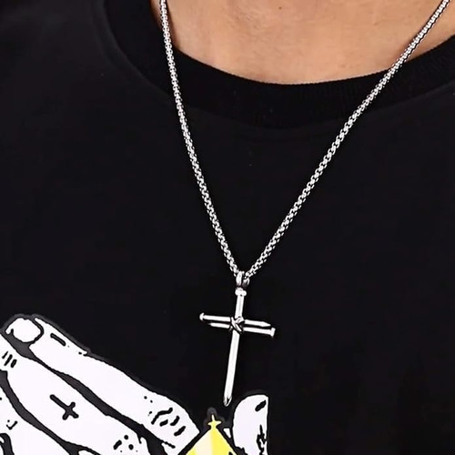 Collar Con Colgante De Cruz De Uñas Genérico Para Hombre, Ca
