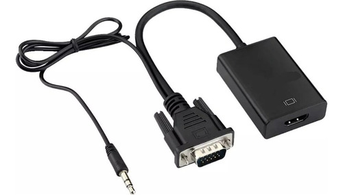 Cable Convertidor Adaptador Vga A Hdmi Audio 3.5mm Monitor