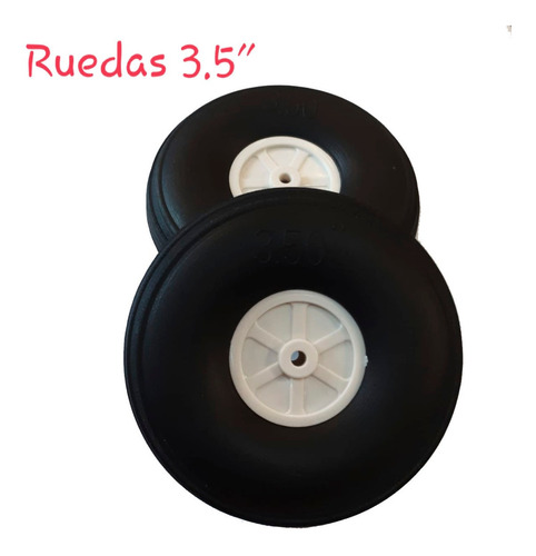 Par De Ruedas Ultralivianas 3,5 /89mm Para Aeromodelismo