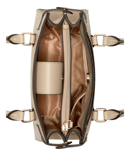 Bolsa Guess Factory Ag959006-tau Acabado de los herrajes Níquel Color Marrón claro Correa de hombro Marrón claro Diseño de la tela Lisa