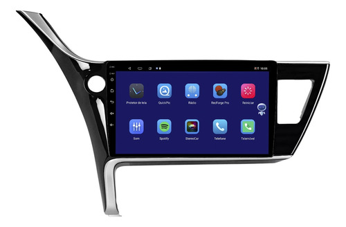 Kit Multimidia Corolla 18/19 10p Android 14 Carplay 2gb 32gb