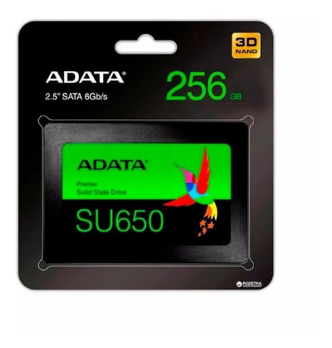 Imagen 1 de 4 de Disco Solido Ssd Adata 256gb Su650 520/450mbps 3d Nand 2.5  