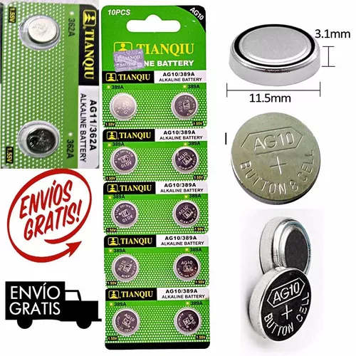 LOOPACELL AG10 LR1130 389 pilas alcalinas para reloj x 20