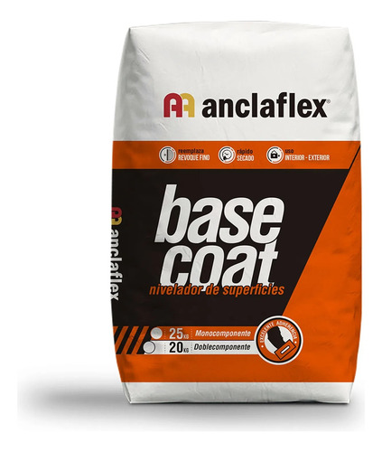 Base Coat Monocomponente Anclaflex 25 Kg Nivela Revoques