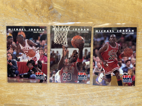 Michael Jordan 3 Tarjetas Usa Team Hoops 1992