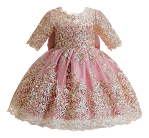 Vestido De Fiesta Para Bebé Niña, Vestido De Encaje Para Cum