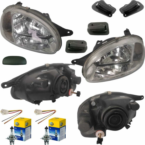 Faros Lisos Manijas Y Focos Chevy Joy 1.4 94-03