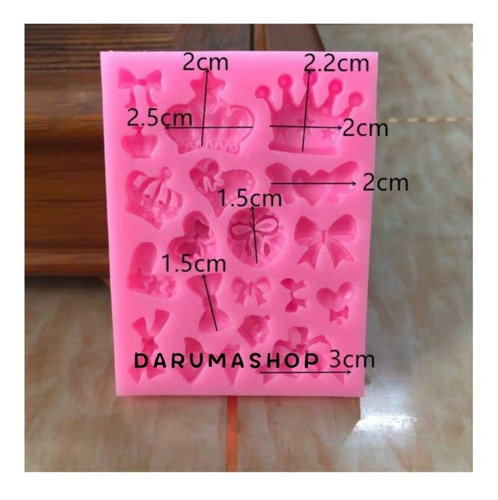 Imagen 2 de 5 de Molde Silicona Corona Moño Varios Porcelana Fondant Belgrano
