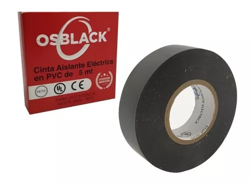 Cinta Aislante Color Negro 18mm x 5m - Pequeña