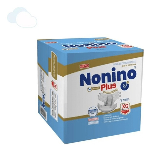 Pañales Nonino Plus Anatómicos Xgrande X16 Unidades