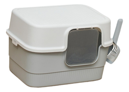 Caja De Arena Para Gatos Con Tapa Y Lados Altos Con Pala