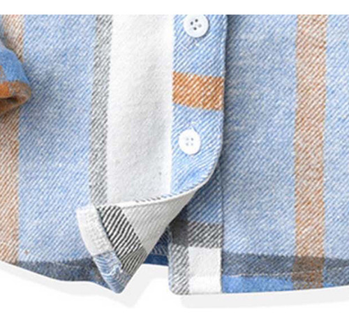 Camisa De Franela S Para Niños, Chamarra A Cuadros, Manga La