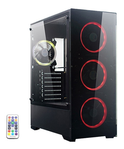 Gabinete Gamer Shure 134 + 4 Cooler Rgb Sin Fuente