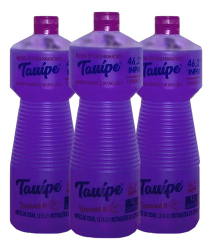 Limpador 46,2% Perfumado Lavanda Kit 3 Desinfeta Perfuma 1l