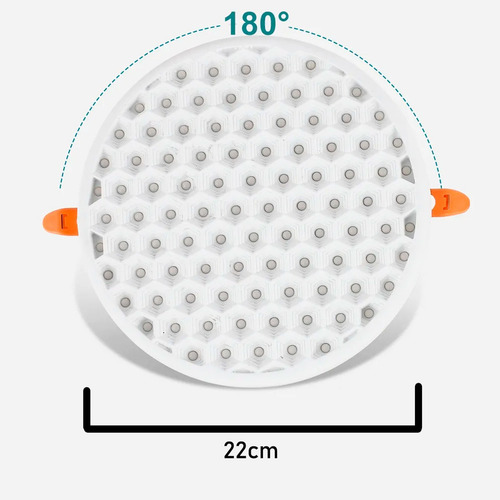 Foco Led Embutido Redondo Panel Luz Fría Blanco Abeja 36w
