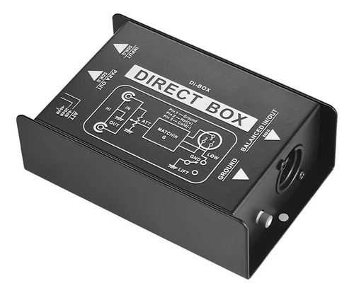 Convertidor De Bajo Para Guitarra Eléctrica Box Direct Audio