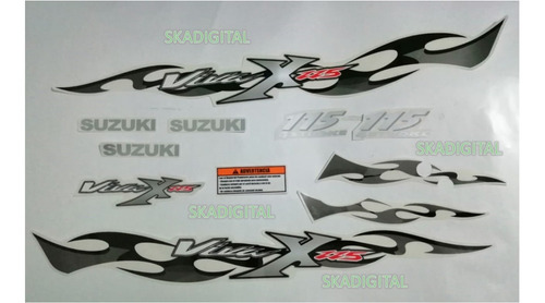 Kit Completo De Calcomanías Suzuki Viva X 2012