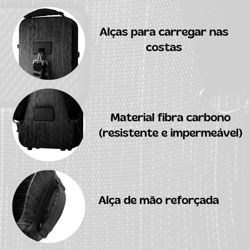 Estojo Case Violino Antoni Marsale Fibra Pro Line Black