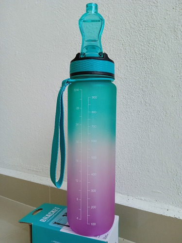 Imagen 10 de 10 de Botella De Agua Motivacional Con Marcador De 1 Lt Deportiva