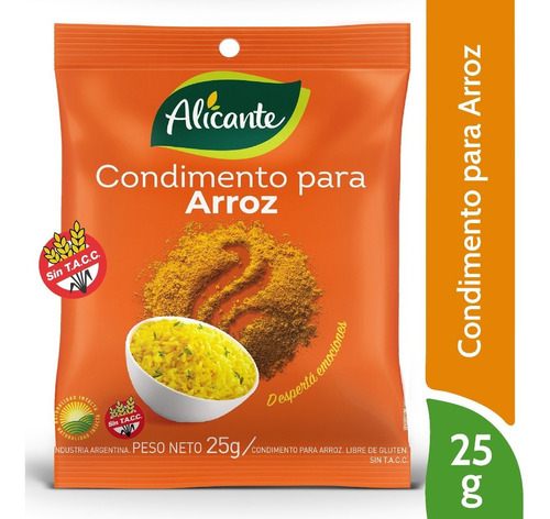 Condimento Alicante Para Preparar Arroz X 25 Gr